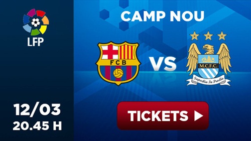 Prediksi Pertandingan Barcelona vs Manchester City 13 Maret 2014